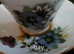 Royal Ascot Teacup SOCIETY Rose Genuine Bone China England Tea Cup Saucer Set