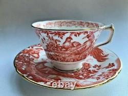 Royal Crown Derby6 SETS RED AVES TEA CUPS AND SAUCERSEnglish Bone China