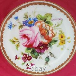 Royal Crown Derby VINE Hand Painted Tea Cup Saucer Artist Signed Flowers England