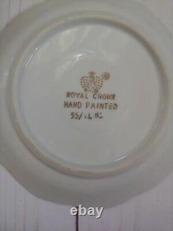 Royal Crown Hand Painted 15 pc Vintage Gilded Tea Set A COLLECTOR'S DREAM