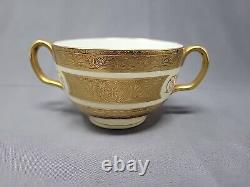 Royal Crown Sutherland Gold Encrusted Two Handled Teacup and Saucer, England #2