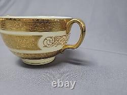 Royal Crown Sutherland Gold Encrusted Two Handled Teacup and Saucer, England #2