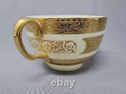 Royal Crown Sutherland Gold Encrusted Two Handled Teacup and Saucer, England #2