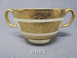 Royal Crown Sutherland Gold Encrusted Two Handled Teacup and Saucer, England #2