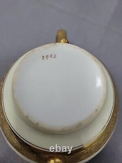 Royal Crown Sutherland Gold Encrusted Two Handled Teacup and Saucer, England #2