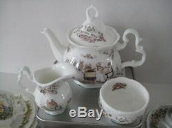 Royal Doulton Brambly Hedge Miniature Tea Set Cup Saucer Plate Teapot Jug Bowl