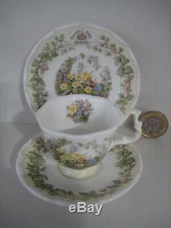 Royal Doulton Brambly Hedge Miniature Tea Set Cup Saucer Plate Teapot Jug Bowl