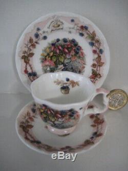 Royal Doulton Brambly Hedge Miniature Tea Set Cup Saucer Plate Teapot Jug Bowl