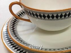 Royal Doulton Rare Museum Grd. C1910 Art Deco Tea Cup Saucer Desert Plate HB9833