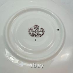 Royal Graffton Teacup & Saucer Cabbage Rose pattern Lot 2 Teal and Browns MCM