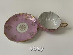 Royal Sealy Vintage China Tea Cup and Saucer Set Japan Hand painted Fruit Flower