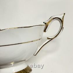 Royal Stafford Cup Saucer Teacup Grean White Flowers Gold England