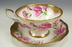 Royal Standard Carnation Heavy Gold Tea Cup And Saucer Teacup