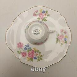 Royal Vale Bone China Tea Cup And Saucer Floral Design 7 Pack Made In England