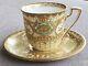 Royal Worcester Hand Painted Art Deco Demitasse Teacup And Saucer Set Antique