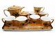 Royalty Porcelain 10-pc Yellow Dining Tea Set With Tray, Luxury Greek Key Medusa