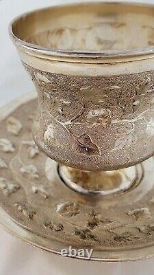 Russian Silver Tea Cup And Saucer 1866