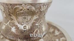 Russian Silver Tea Cup And Saucer 1866