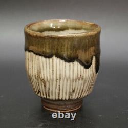 Ryuta Shimaoka Japanese Mashiko pottery Inlay YUNOMI Tea cup with box