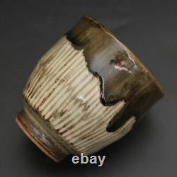 Ryuta Shimaoka Japanese Mashiko pottery Inlay YUNOMI Tea cup with box