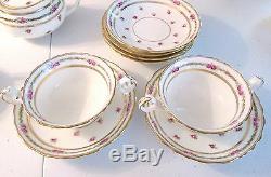 SALE! 29-Piece Royal Cauldon TEA & BREAKFAST plates, cups, saucers+1905-20 K8627