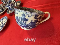 SET OF 11 MARUTA Tea Cups & Saucers Made in OCCUPIED JAPAN 1945-1952 BLUE WILLOW