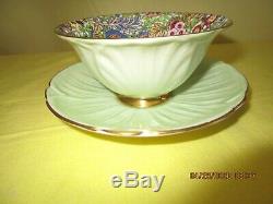 SHELLEY Blue Paisley Chintz Cup & Saucer Oleand Shape