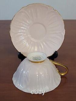 SHELLEY Fine Bone China OLEANDER England SCATTERED ROSES Pink TEA CUP SAUCER Set