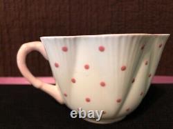 SHELLEY PINK POLKA DOT Dainty Tea Cup & Saucer Fine Bone China England