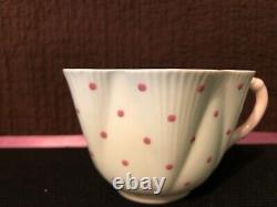 SHELLEY PINK POLKA DOT Dainty Tea Cup & Saucer Fine Bone China England