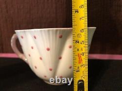 SHELLEY PINK POLKA DOT Dainty Tea Cup & Saucer Fine Bone China England