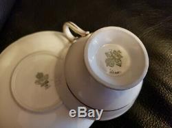 -SPECTACULAR and RARE Aynsley Cabbage Rose Teacup and Saucer Signed J A Bailey