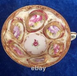 Set Antique Nippon Tea Cup & Saucer, Pedestal