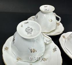 Set Of 3 QUEEN ANNE Fine Bone China Tea Cups And 3 Saucers #5365