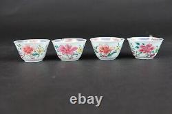 Set Yongzheng wine tea cups Antique Chinese porcelain 18th C