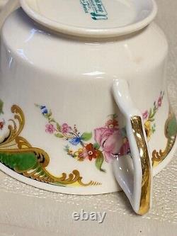 Set of 12 Vintage Old Ivory Syracuse Floral English China Tea Cups