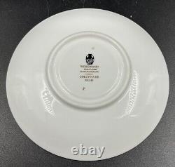 Set of 12 Wedgwood Colonnade Black Ulander White Gold Tea Cups & Saucers