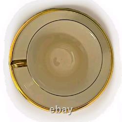 Set of 14 Lenox China Tea Coffee Cups saucers Eternal Collection Gold Trim