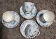 Set Of 4 Vintage Imperial Russian Lomonosov Porcelain Teacups And Saucers