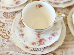 Set of 5 Vintage Duchess June Bouquet Trios- Cup, Saucer, Bread Plate English