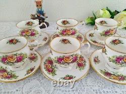 Set of 6 Elizabethan Tea cup And Saucer, Porcelain English