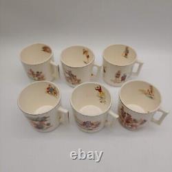 Set of 6 K & G Keller & Guerrin Luneville France DON QUIXOTE Tea Cups & Saucers