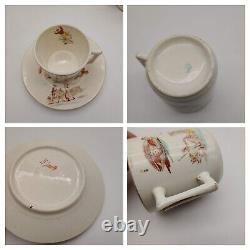 Set of 6 K & G Keller & Guerrin Luneville France DON QUIXOTE Tea Cups & Saucers