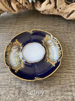 Sèvres French Porcelain Hand Painted Teacup and Saucer