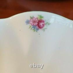 Shelley Bone China Rosebud Dainty Green Trim 13426 Cup & Saucer (6 sets)