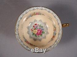 Shelley Crochet Trio Coffee Tea cup Saucer Bread Dessert Plate PINK 13371/S15