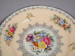 Shelley Crochet Trio Coffee Tea cup Saucer Bread Dessert Plate PINK 13371/S15