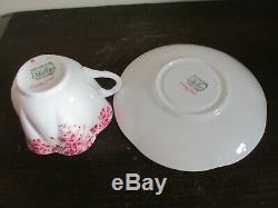 Shelley Dainty Pink Bone China England Tea Cup And Saucer