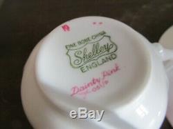 Shelley Dainty Pink Bone China England Tea Cup And Saucer