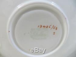 Shelley Green Floral Bouquet Oleander Shape Tea Cup And Saucer 13436